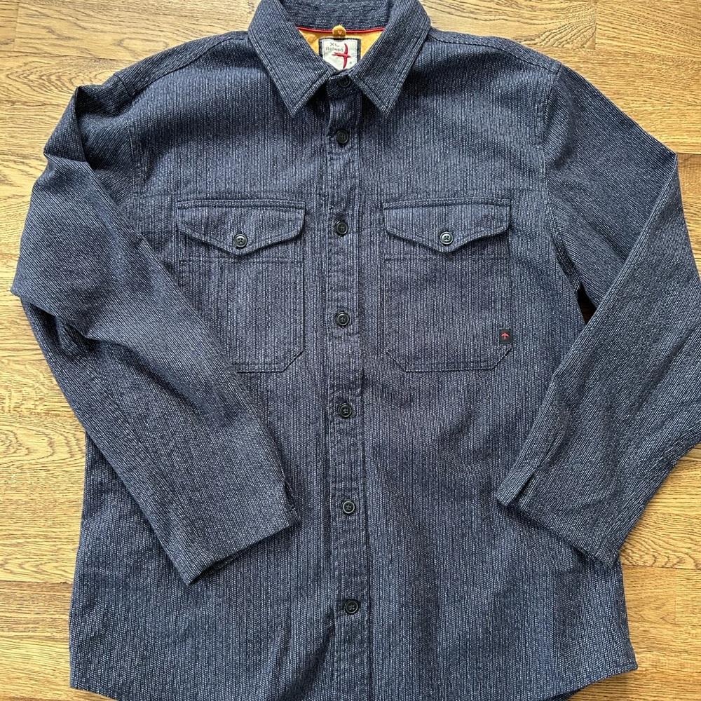 Relwen Soft Brushed Utility Workshirt - XL - Navy